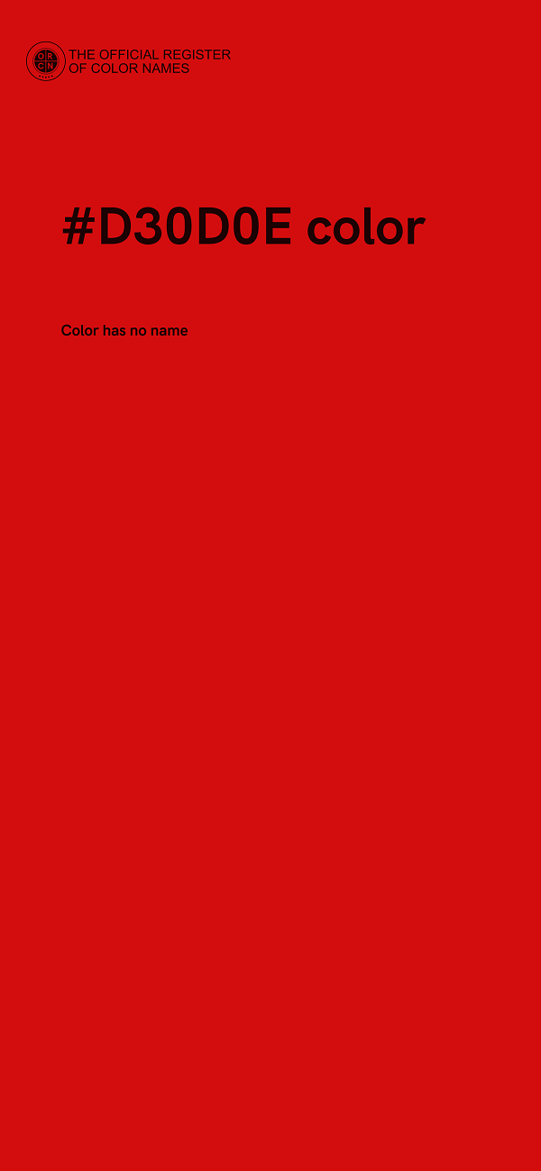 #D30D0E color image