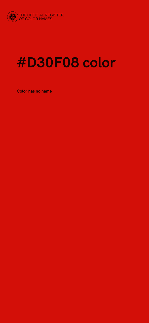 #D30F08 color image
