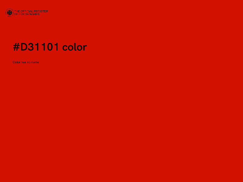 #D31101 color image