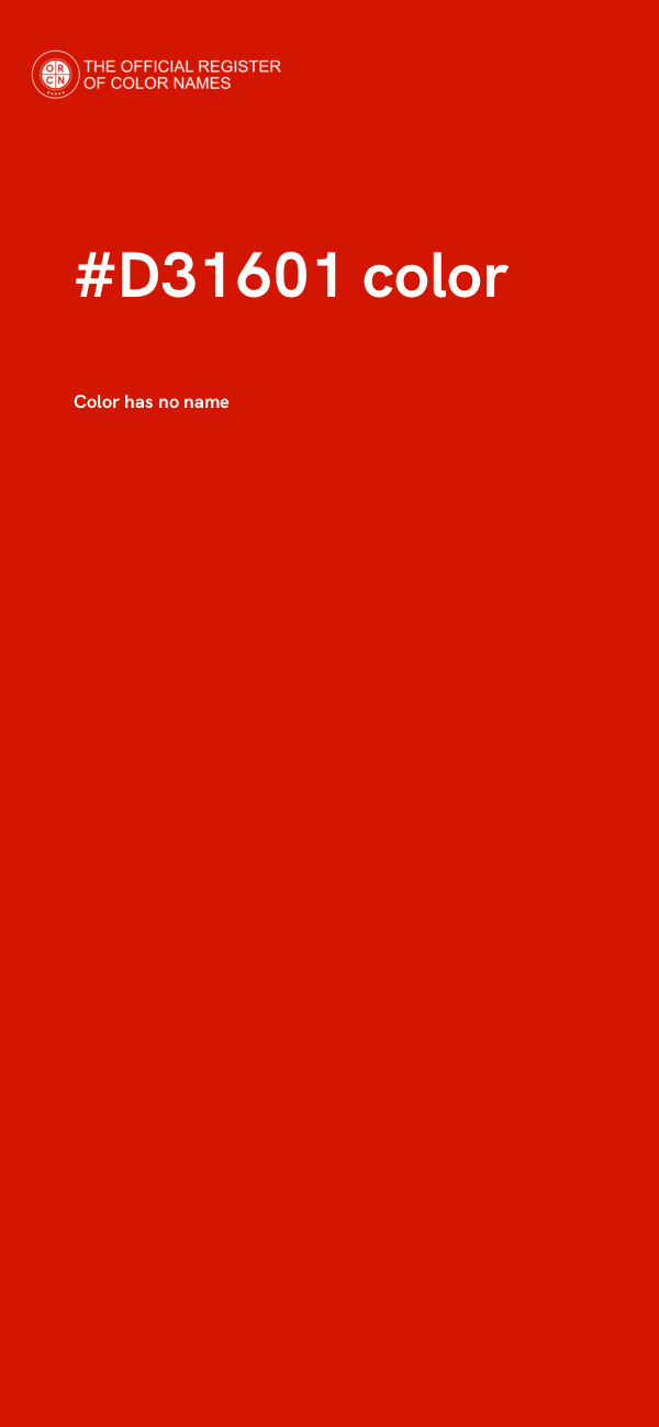 #D31601 color image