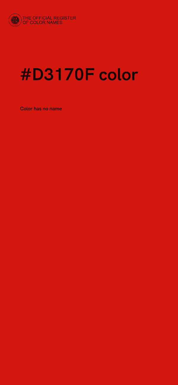 #D3170F color image