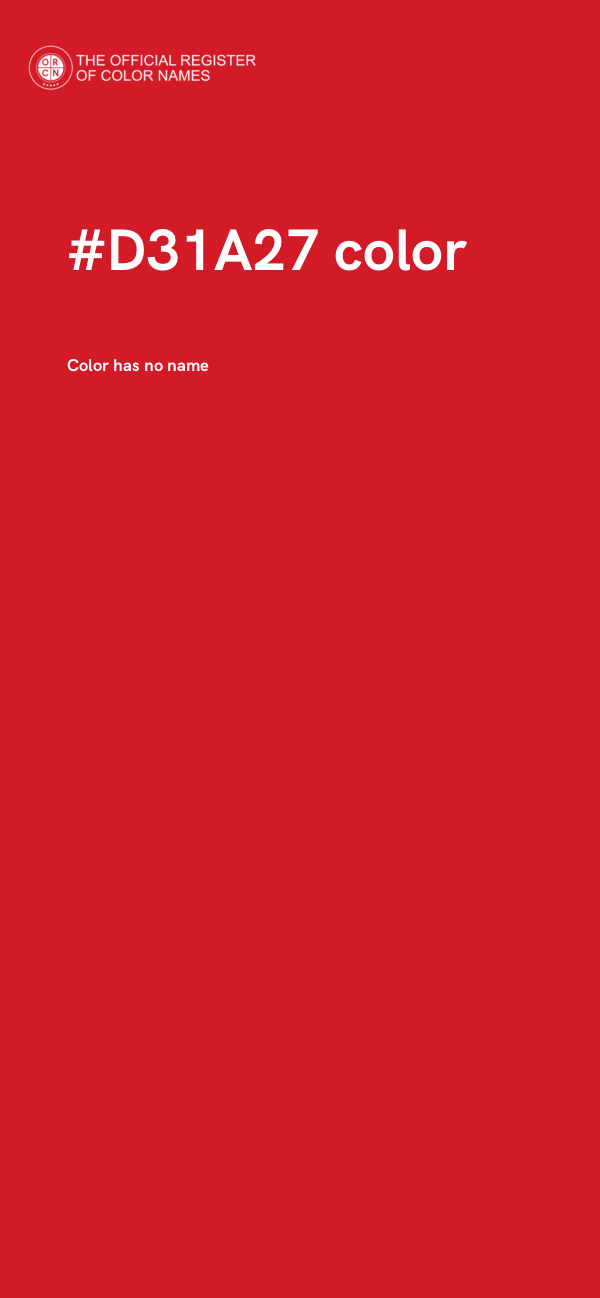 #D31A27 color image