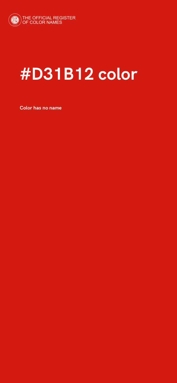 #D31B12 color image
