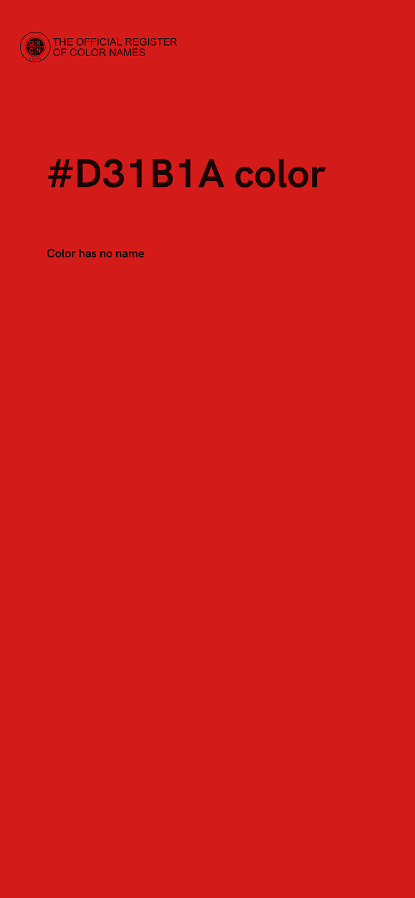 #D31B1A color image