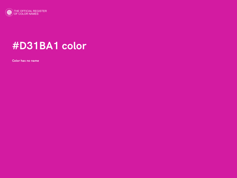 #D31BA1 color image