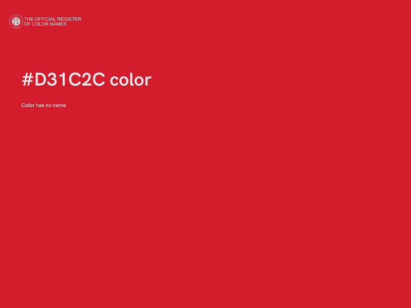 #D31C2C color image