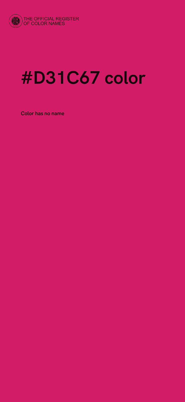 #D31C67 color image