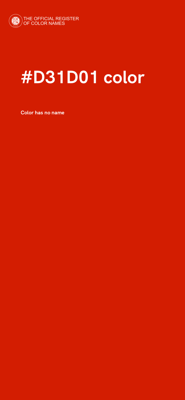 #D31D01 color image
