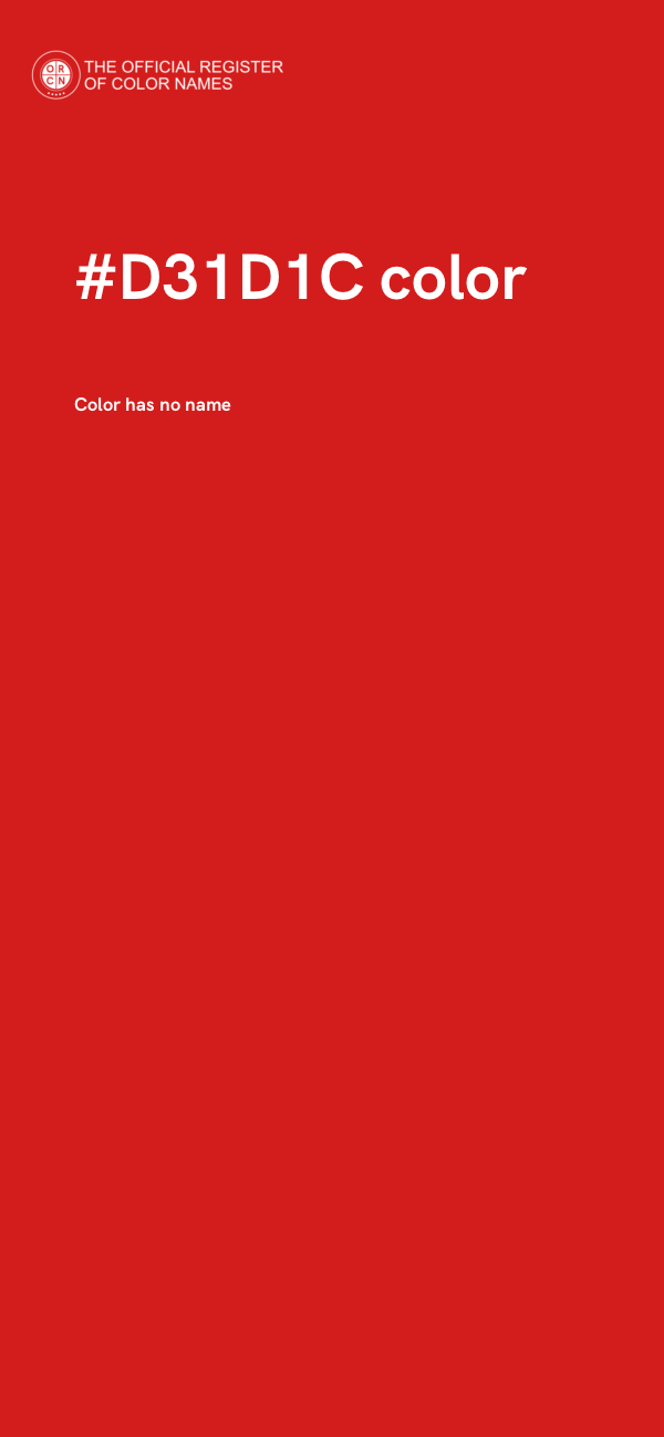 #D31D1C color image