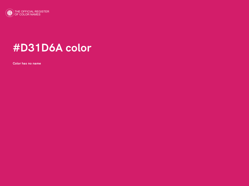 #D31D6A color image