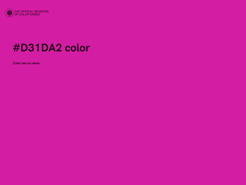 #D31DA2 color image