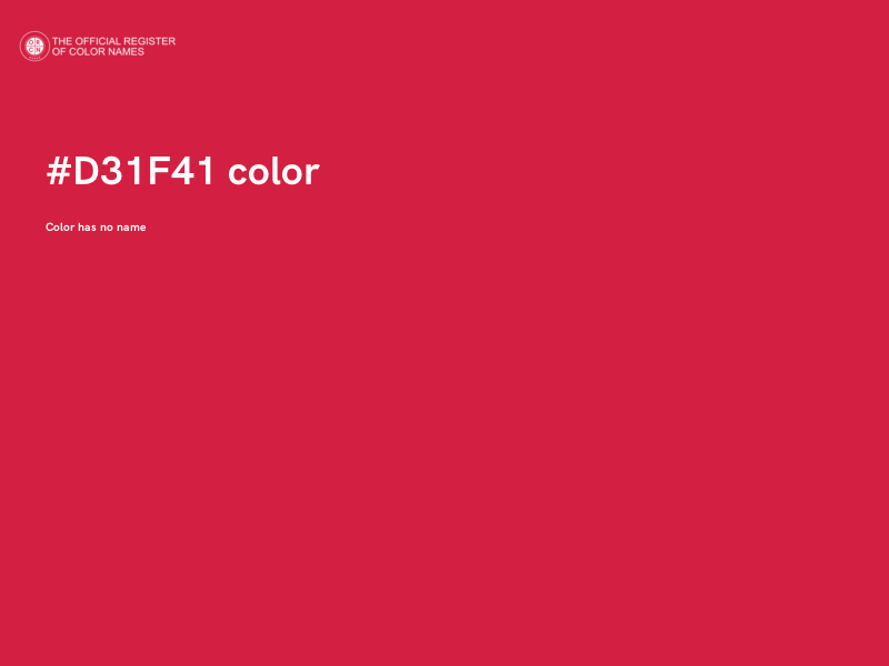 #D31F41 color image