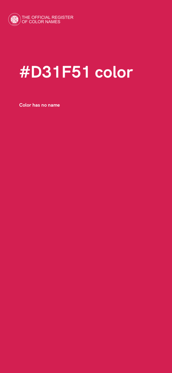 #D31F51 color image