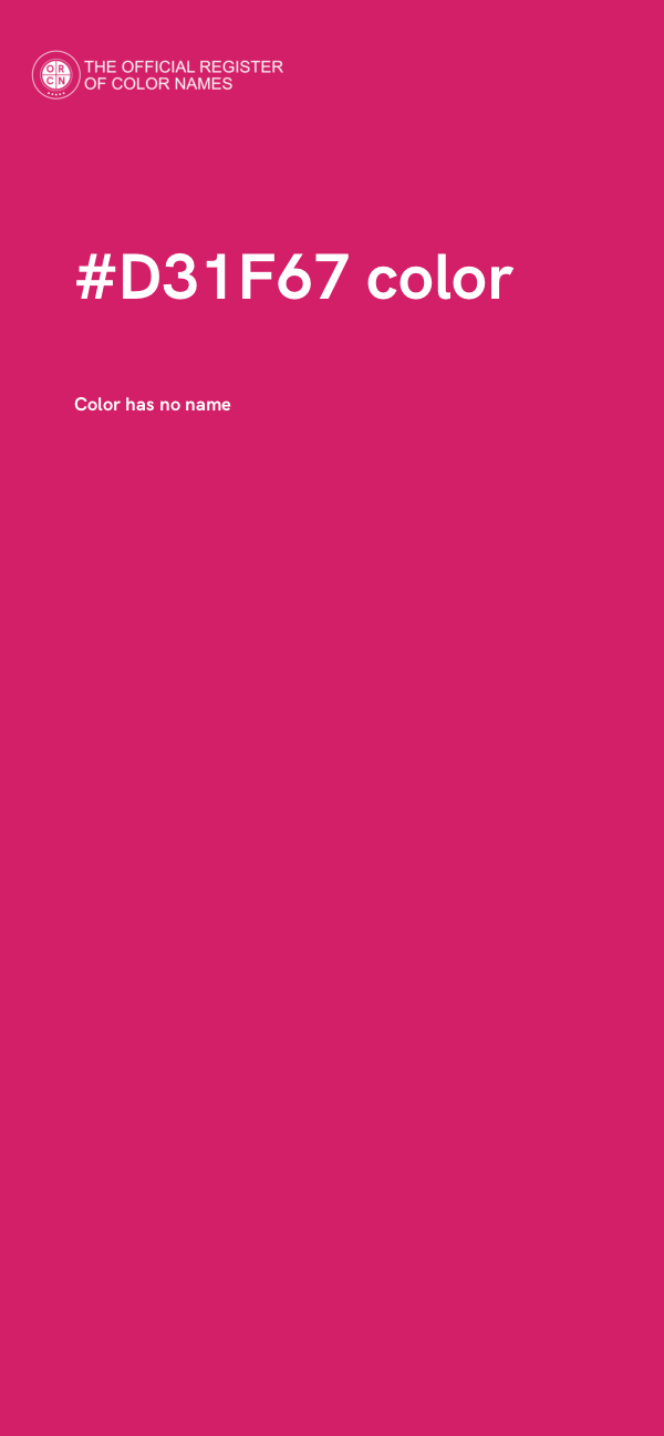 #D31F67 color image
