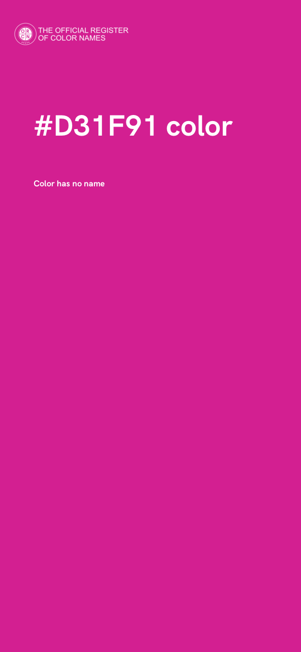 #D31F91 color image