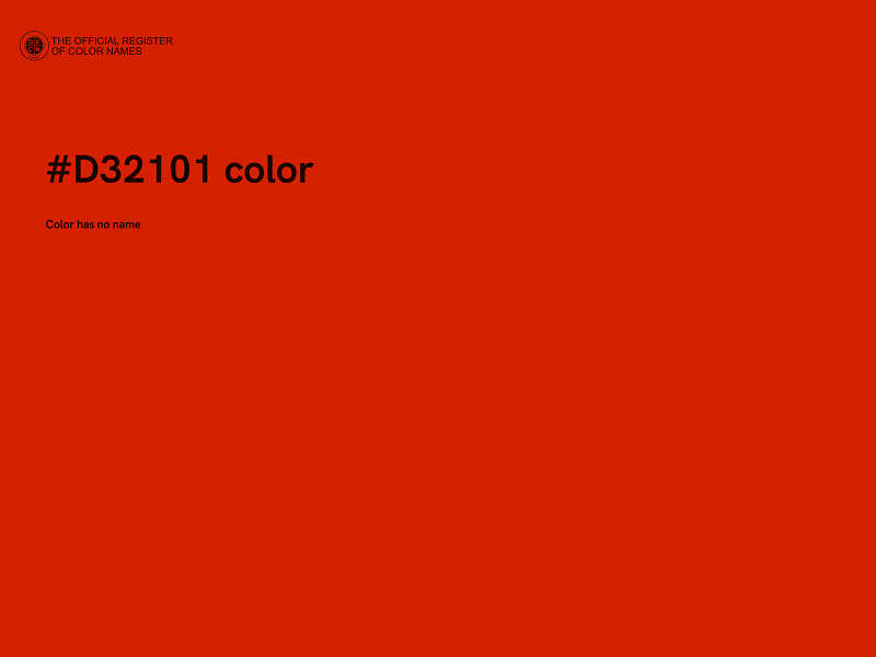 #D32101 color image