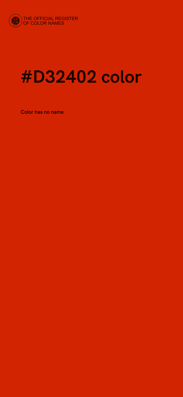 #D32402 color image