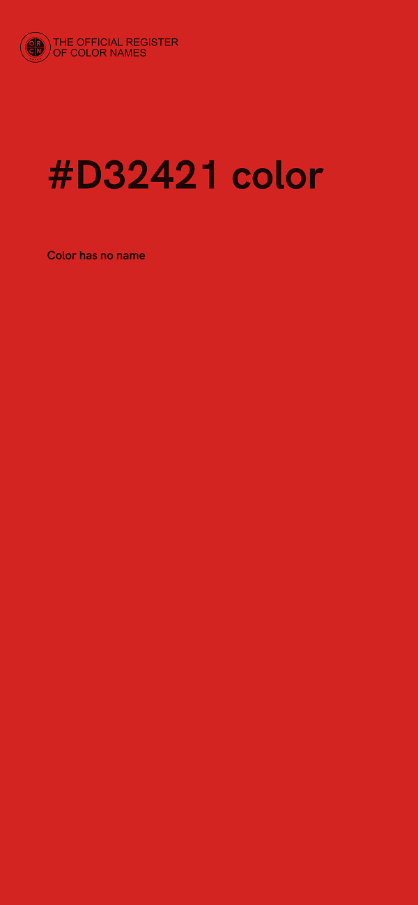 #D32421 color image