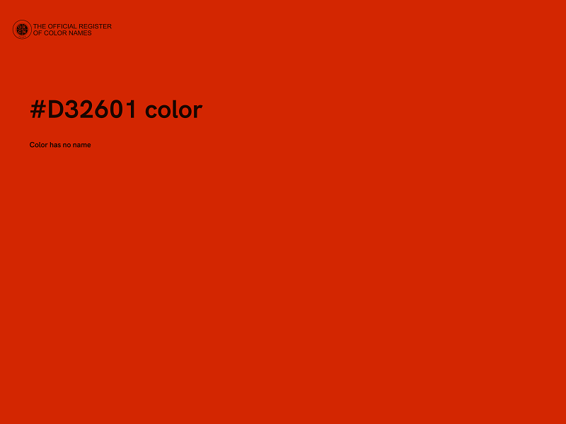 #D32601 color image