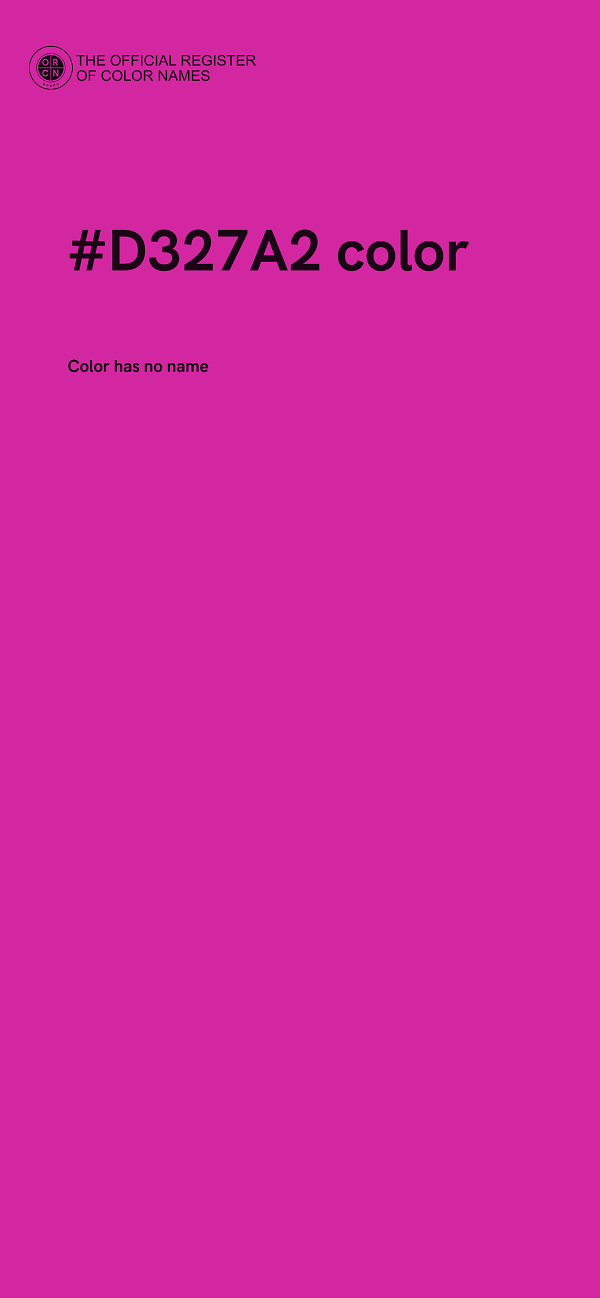 #D327A2 color image
