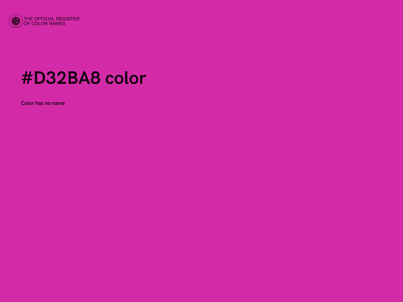 #D32BA8 color image