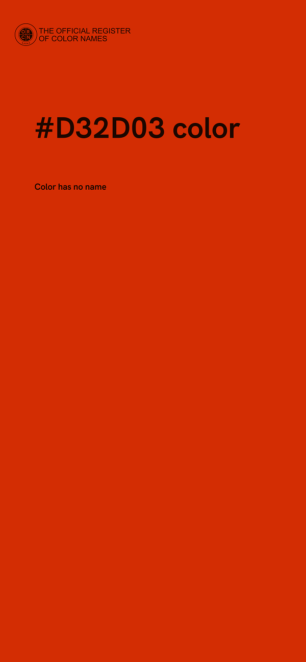 #D32D03 color image
