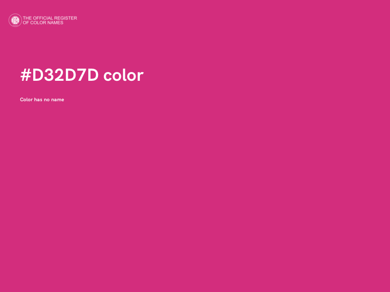 #D32D7D color image