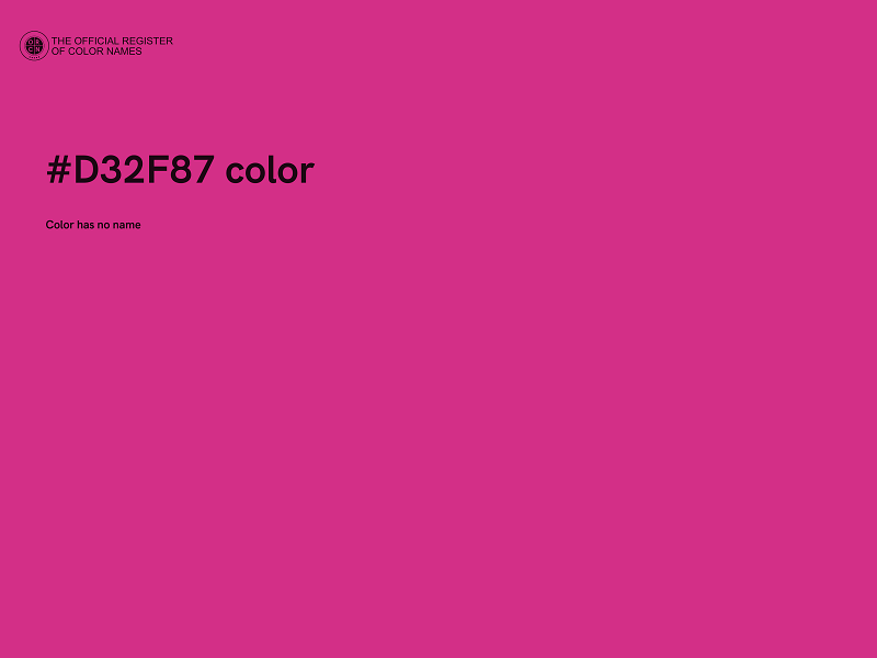 #D32F87 color image