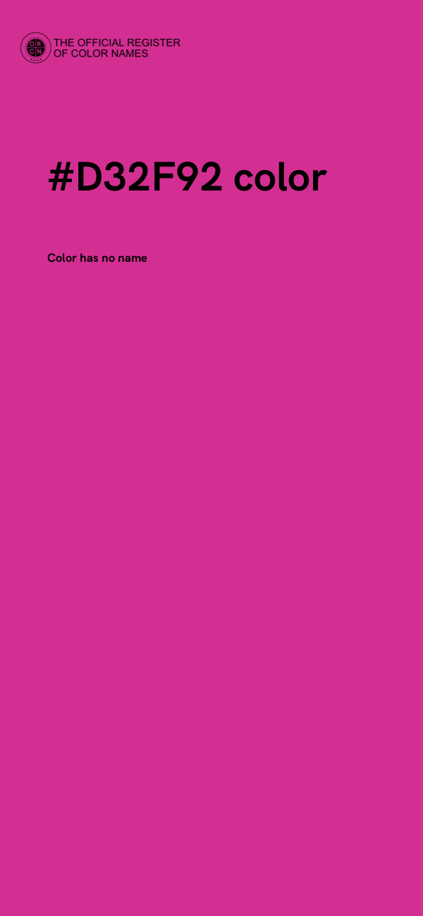 #D32F92 color image