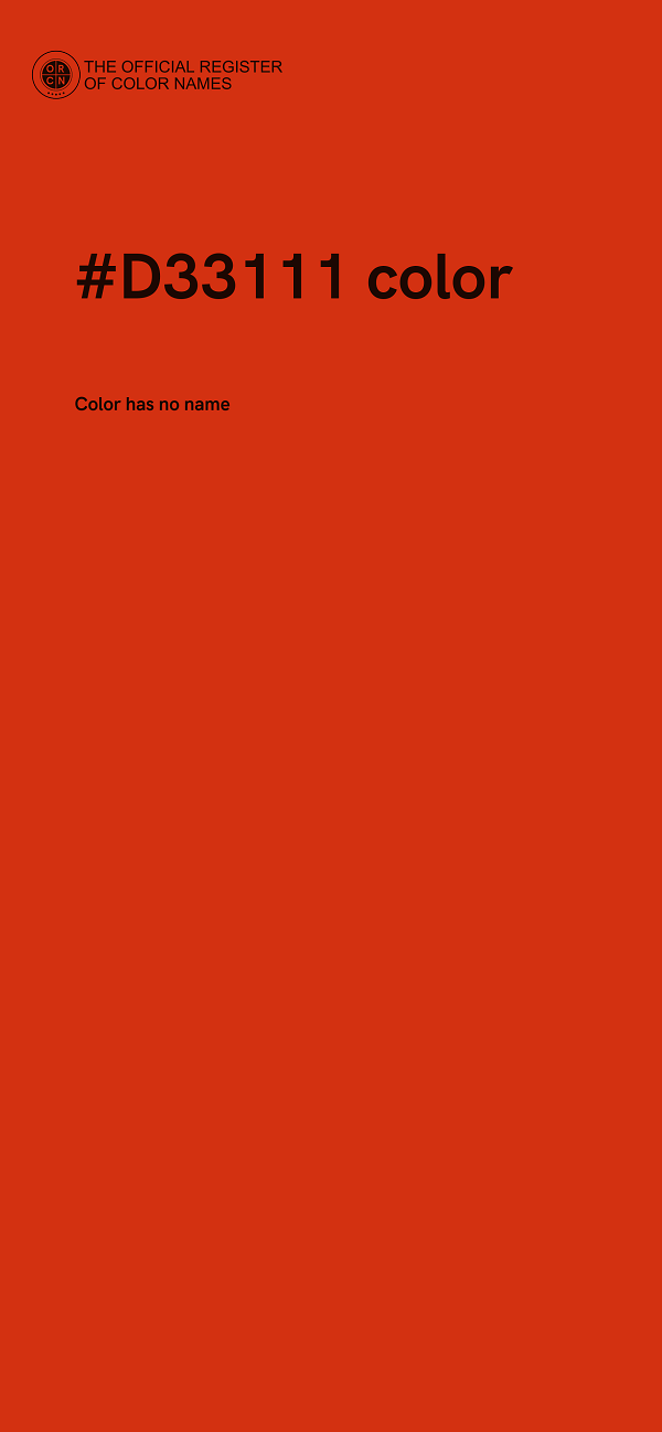 #D33111 color image