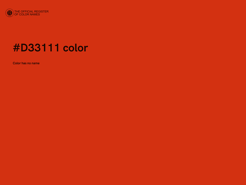 #D33111 color image