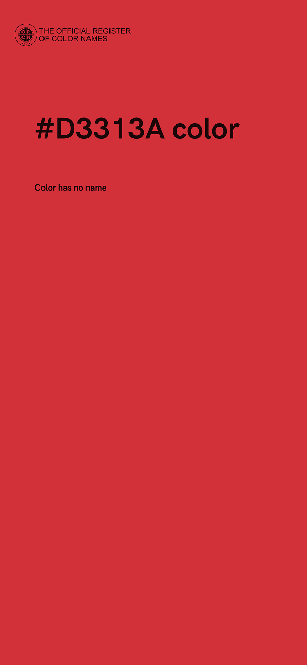 #D3313A color image