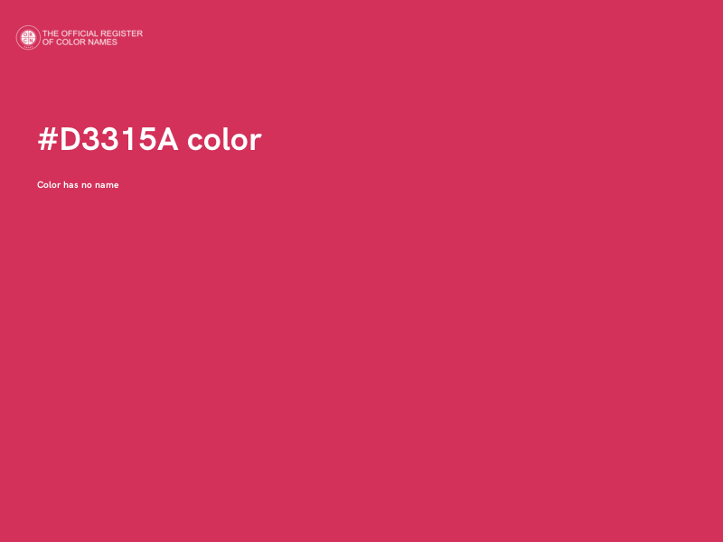#D3315A color image