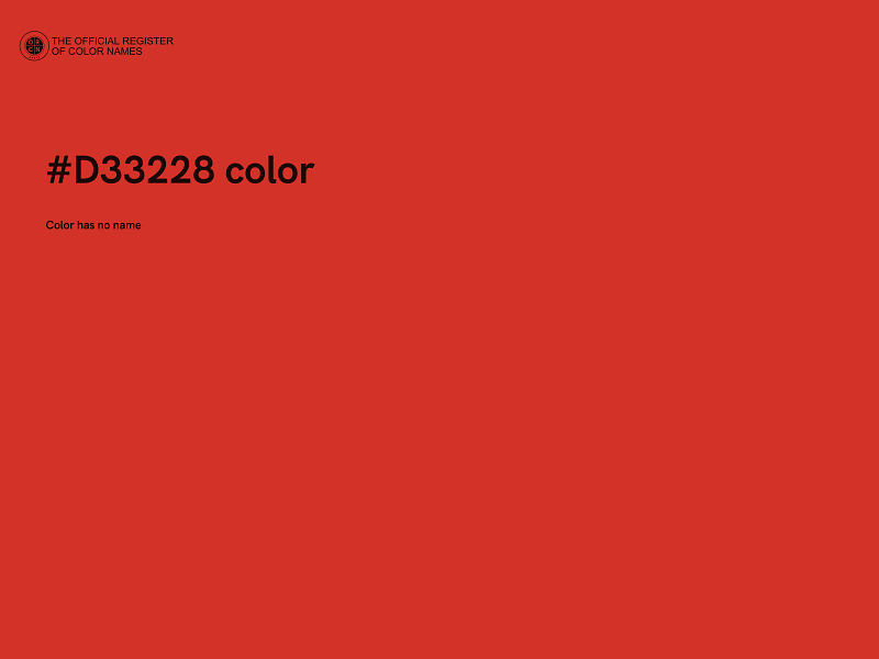 #D33228 color image