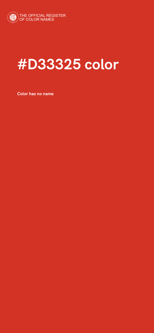 #D33325 color image