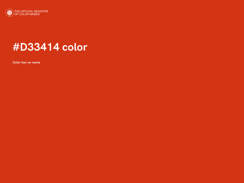 #D33414 color image