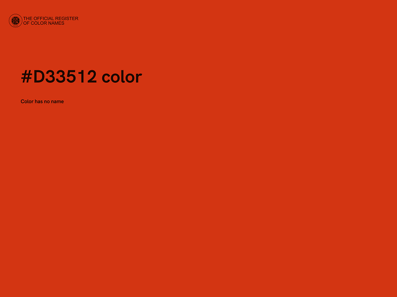 #D33512 color image