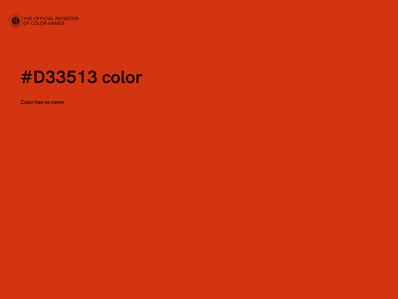 #D33513 color image