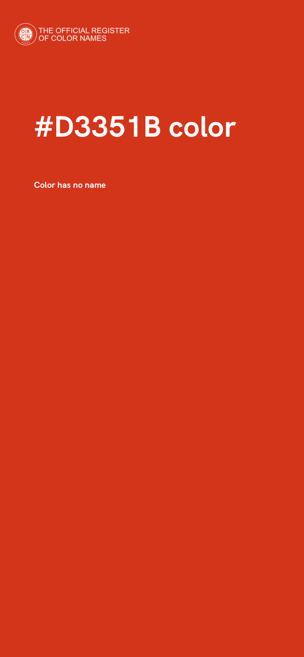 #D3351B color image