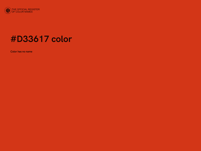 #D33617 color image