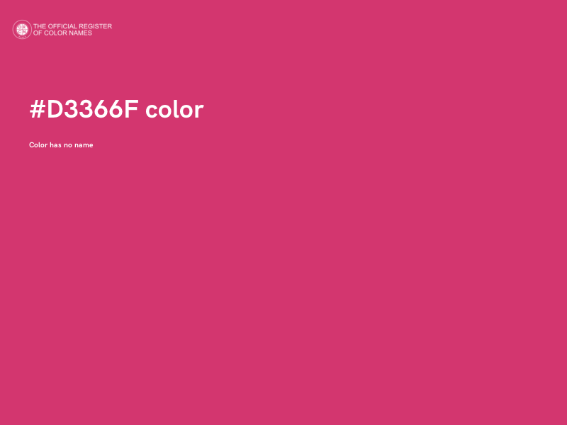 #D3366F color image
