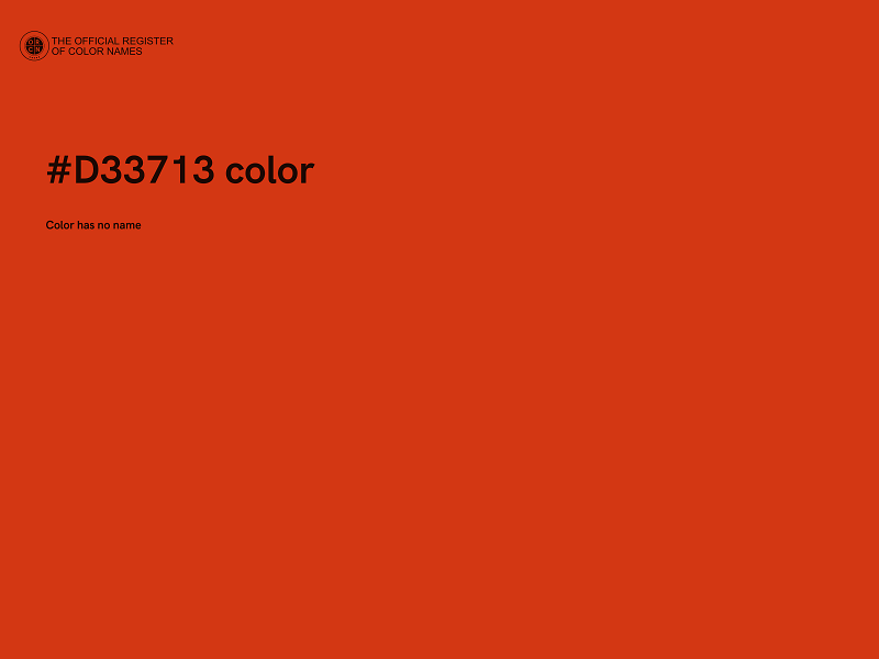 #D33713 color image