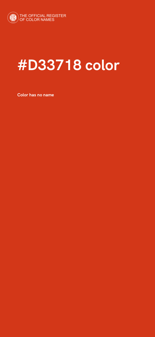 #D33718 color image