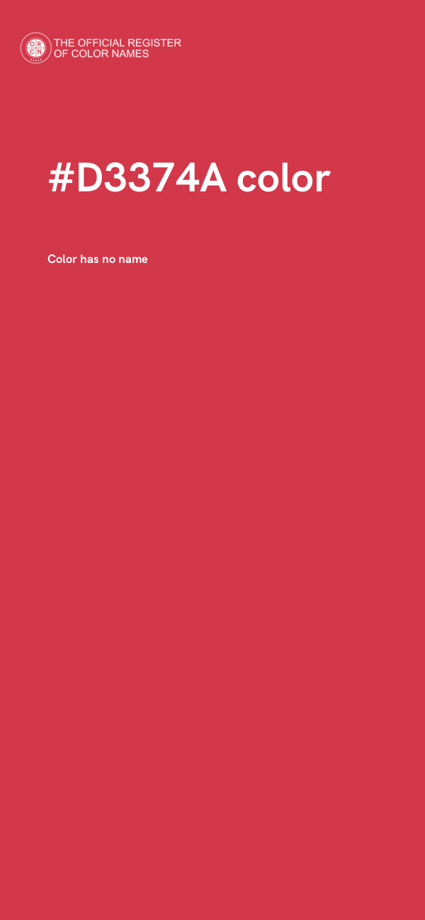 #D3374A color image