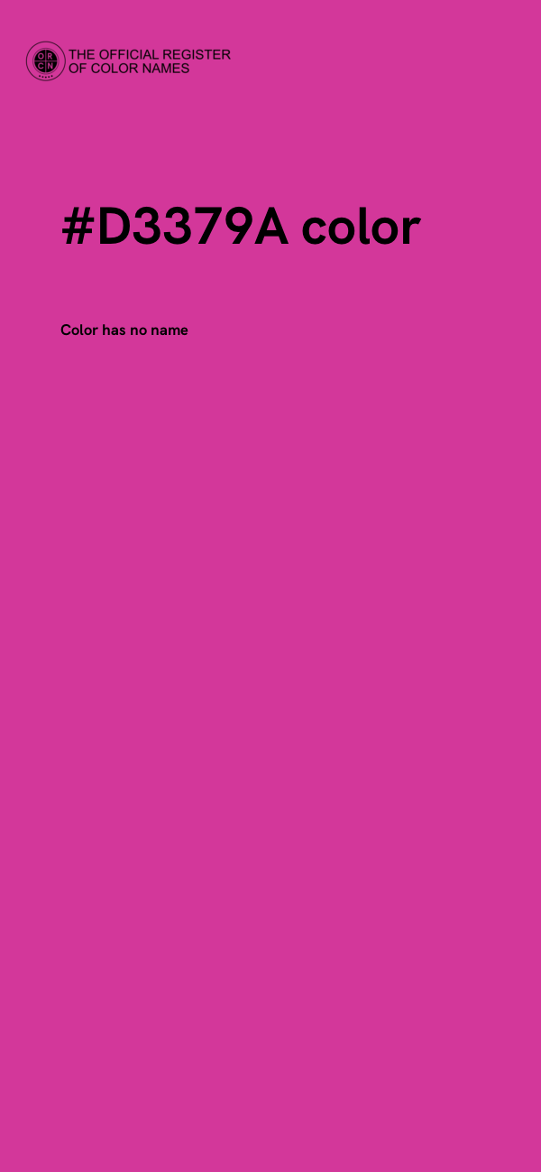 #D3379A color image