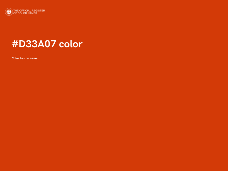 #D33A07 color image