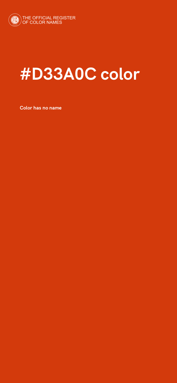 #D33A0C color image