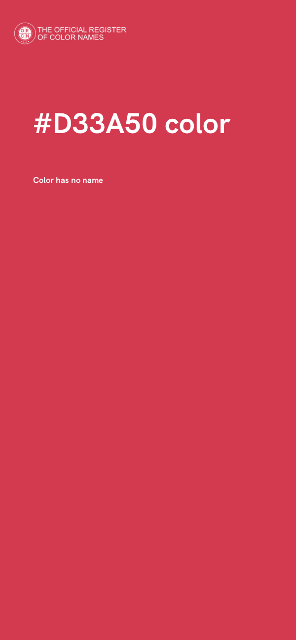 #D33A50 color image