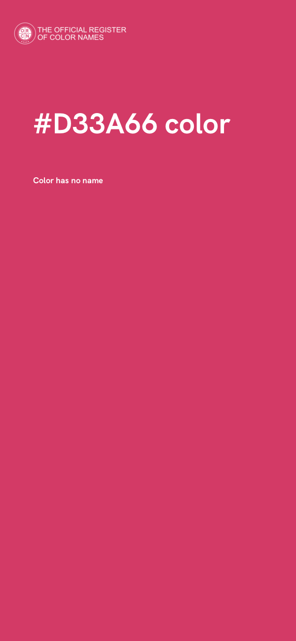#D33A66 color image