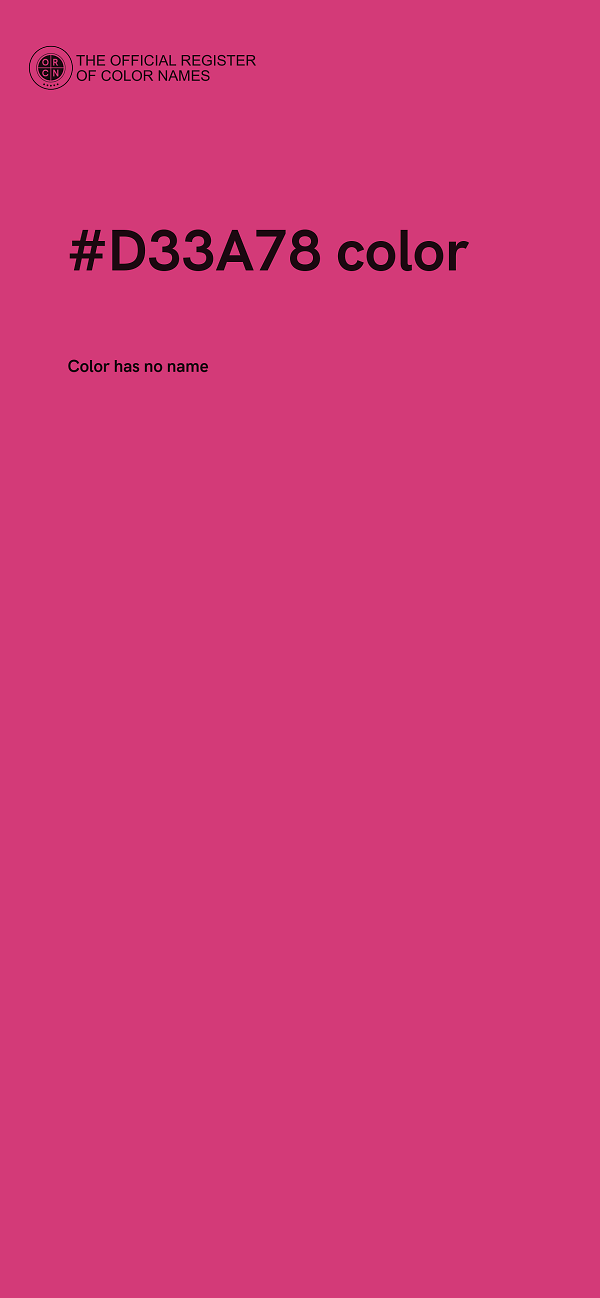 #D33A78 color image